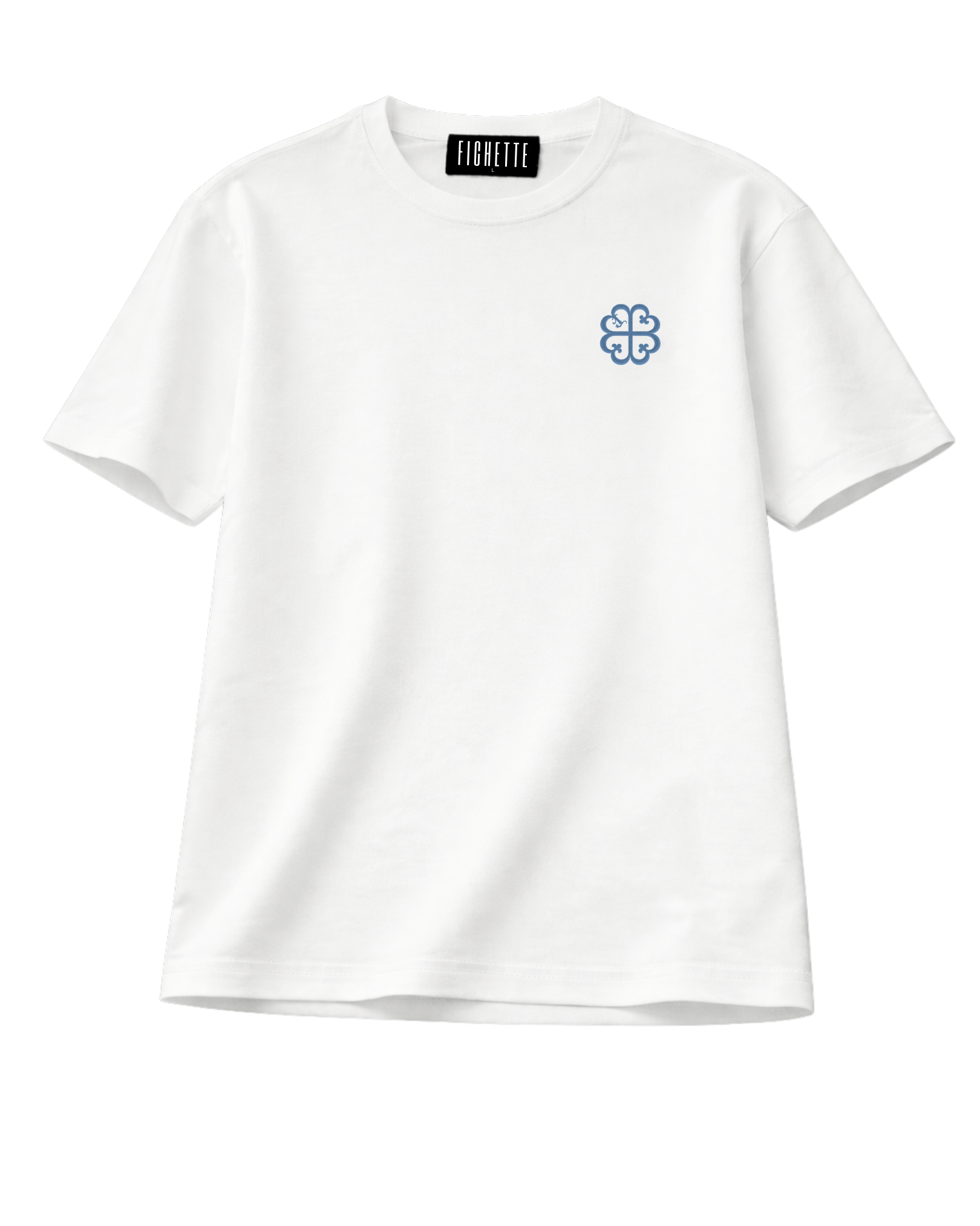 CLASSIC LOGO TEE - BLANCO / DENIM BLUE